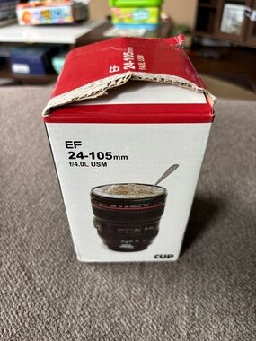 EF 24-105mm Lens Mug Cup - Red & Black